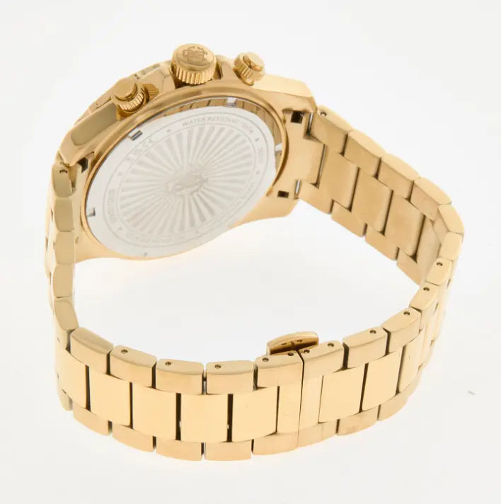 Pulsera de ostra del reloj Roberto Cavalli dorado 