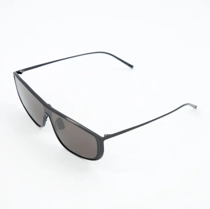 Montura metálica negra de gafas Saint Laurent rectangulares