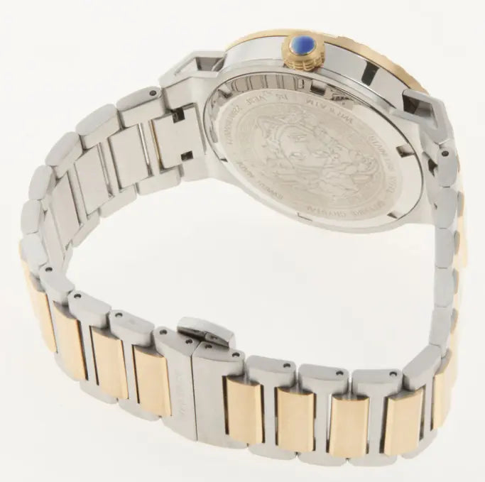 Reloj Versace unisex con cierre de clip y cristal de zafiro 