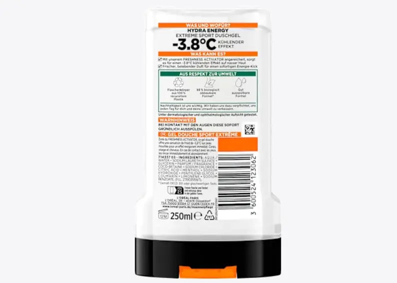 Producto Hydra Energy Extreme Sport para cuerpo, rostro y cabello