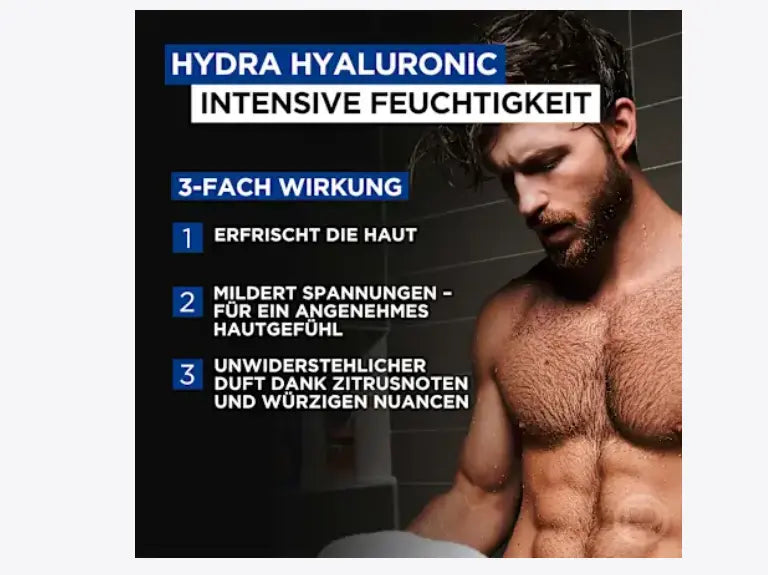 Gel masculino con ácido hialurónico para aliviar tirantez