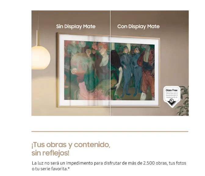 Modo Arte en Samsung The Frame 43 pulgadas mostrando obras