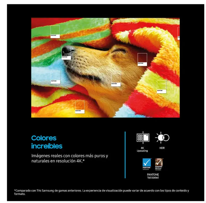Pantalla Samsung 75 pulgadas Crystal UHD con diseño Metal Stream