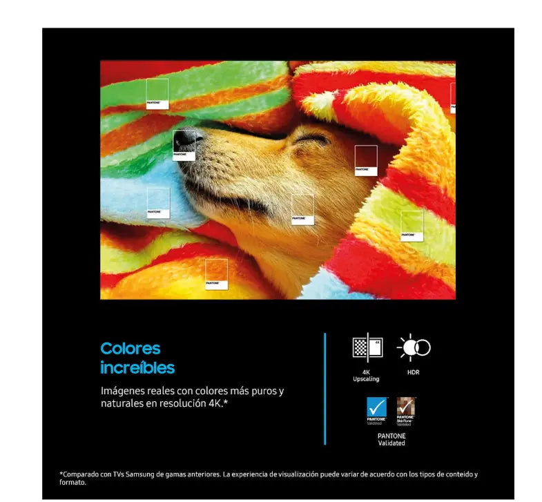 Pantalla Samsung 85 pulgadas Crystal UHD con diseño Metal Stream