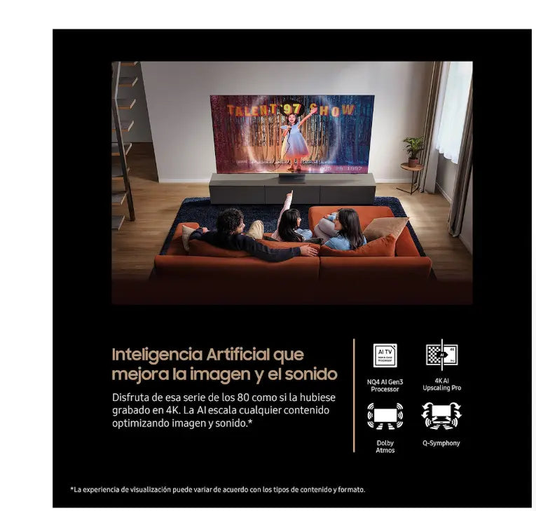 Pantalla Samsung QN90F 43 pulgadas con panel Glare Free