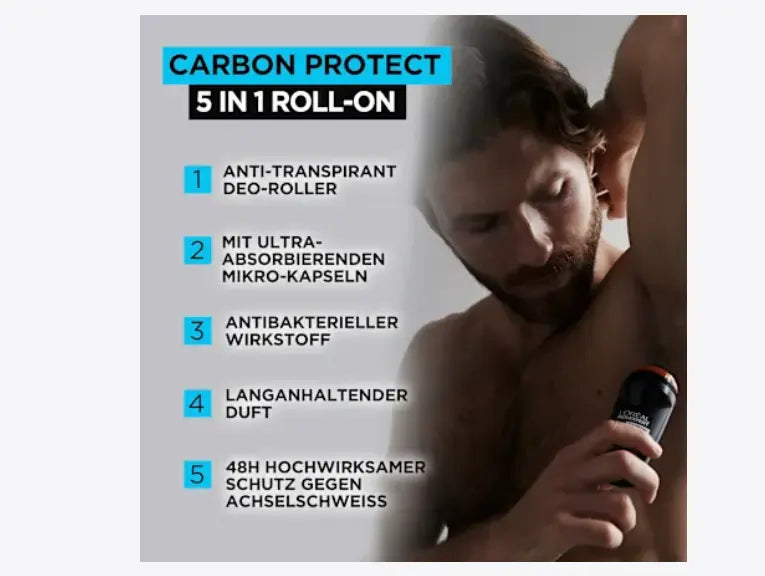 Roll‑On Carbon Protect protección 48h