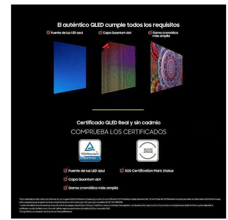 Samsung Q6F mostrando colores intensos en 85 pulgadas