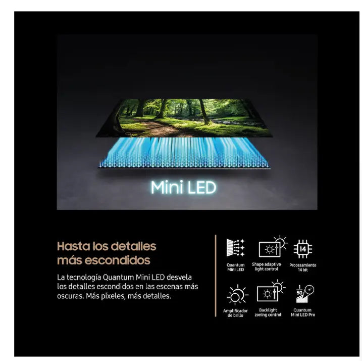 Samsung QN90F mostrando colores intensos en 43 pulgadas