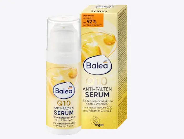 Serum Balea Q10 + Omega con vitaminas C y E para cuidado facial