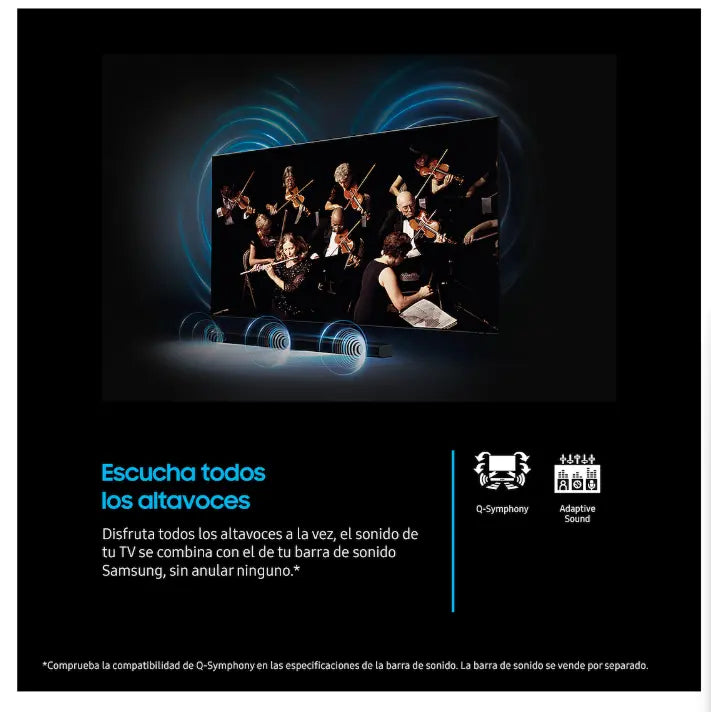 Smart TV Samsung 2025 de 85 pulgadas con sistema Tizen