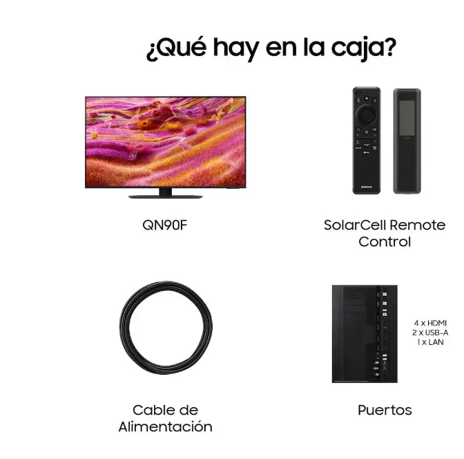 Sonido Dolby Atmos del Samsung QN90F en acción accesorios
