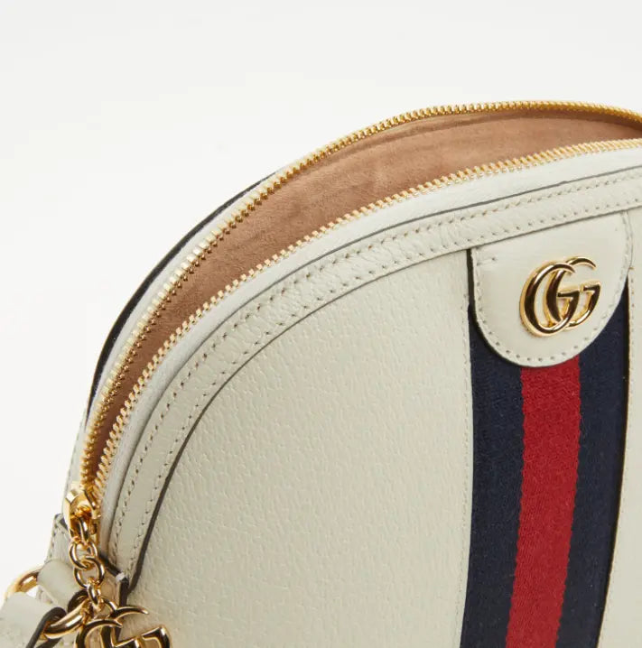 Vista frontal del bolso bandolera Gucci Ophidia Cream mujer 