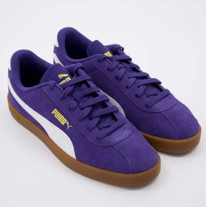 Zapatillas Puma Club II azul de ante con detalles blancos