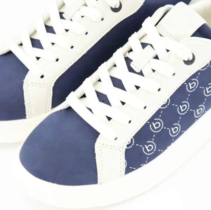 Zapatillas azul mujer Bugatti con paneles decorados